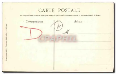 Castelo de Balleroy — Vista geral — A. Duboq, editor, Calvados — Verso
