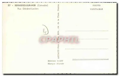 Bernières-sur-Mer — Rue Général-Leclerc — Éditions Gaby — Verso