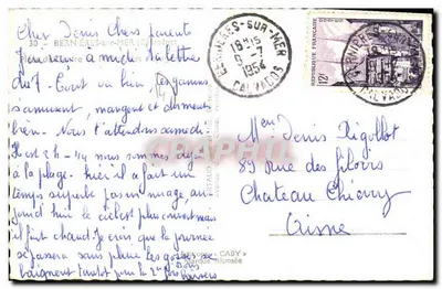 Bernières-sur-Mer — vista de rua com comércios — Gaby — Verso