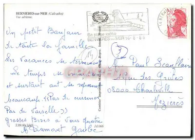 Bernières-sur-Mer (Calvados) — Widok z lotnictwa — Drukarnia Combier — Rewers