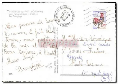 Bernières-sur-Mer — Vista panorâmica — Edição Lapie — Verso