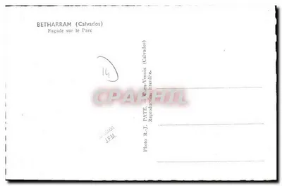 BETHARRAM (Calvados) — Façada na Parku — Fot. R.-J. PATE — Rewers