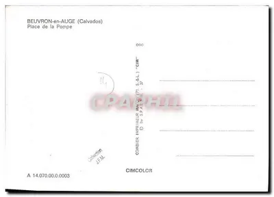 Beuvron-en-Auge — Plac Pompe — Wydawca Maton (71, S.&L.) "CIM" — Rewers
