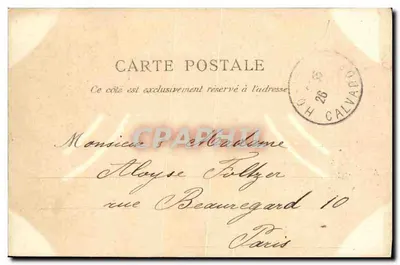 Ogólny widok Beuzeval-Houlgate — J. Bréchet, wyd. Caen, Déposé — n° 158 — Rewers