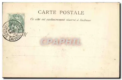 Normandzkie domki wioska — Beuzeval-Les Mésanges — J. Brucker, wydawca, Caen (Zarejestrowane) N° 261 — Rewers