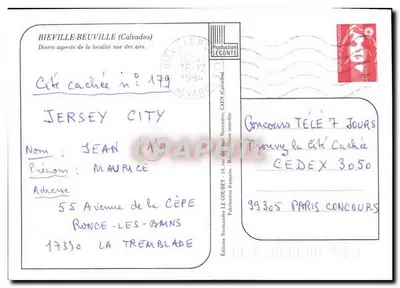 Bieville-Beuville — widok z powietrza — Éditions Le Goubey — Rewers