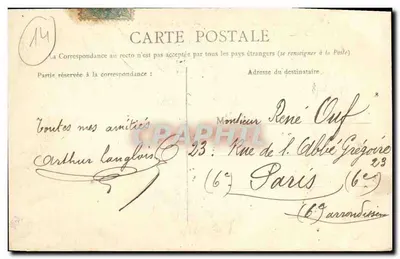 Wejście na Zamek Beauregard blisko Caen — Droga do Ouistreham — wydawca nie widoczny — Rewers