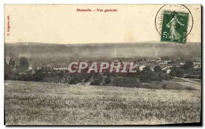 Stara pocztówka Blainville Widok ogólny