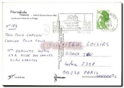 Blonville-sur-Mer — De Gans — Uitgaven 'LA CIGOGNE' — Achterkant