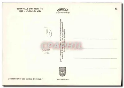 Blonville-sur-Mer — Palazzo comunale — editore LUMICAP — Verso