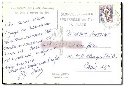 Blonville-sur-Mer — Die Küste durch die Kiefern — Editions Gaby — Rückseite