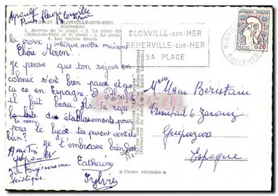 Blonville-sur-Mer — vue panoramique — Éditions 'Aux Ours' (Calvados) — Verso