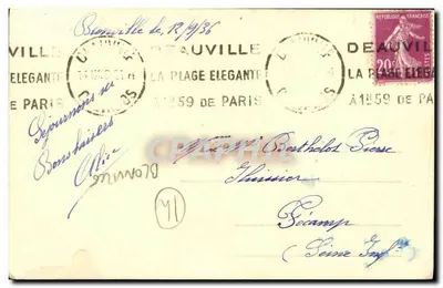 Vila em Deauville — A Praia Elegante — Deauville — Verso