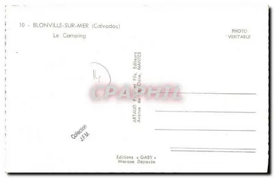 Blonville-sur-Mer — O Camping — Edições Gaby — Verso