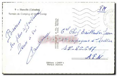 Blonville (Calvados) — Terreno de Campamento y Marr Canisy — Ediciones GABY — Reverso