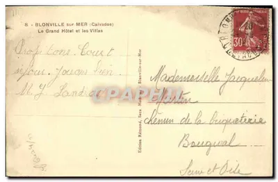 Blonville-sur-Mer — Wielki Hotel i Wile — Wydawnictwo Rémond, Blonville-sur-Mer — Rewers