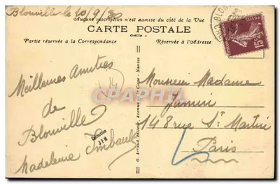 Blonville — La Plage — G. Arraud, éditeur, n°44 — Verso