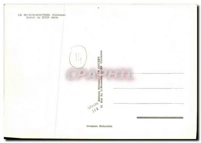 Le Bu-sur-Rouvres — Pałac XVII wieku — Wydawca J.F.M. Goube — Rewers