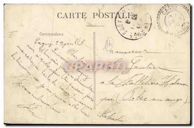 CAGNY — O Castelo (vista de trás) — Edição H. Marie, A Cagny — Verso