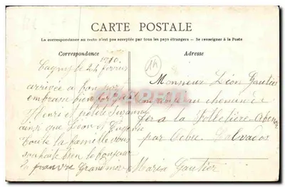Bilhete postal antigo Cagny L Igreja — Verso