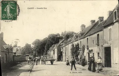 Bilhete postal antigo Cagny Grande Rue