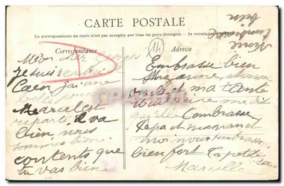 Cagny — Calvário e estrada de Argencennes — A. Marie, editor — Verso