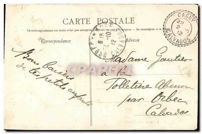 Bilhete postal antigo Cagny Restaurante dos Ciclistas VElo Cycle — Verso