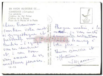 Cambremer — Vista aérea — Edição Lapie Service Aérien — Verso
