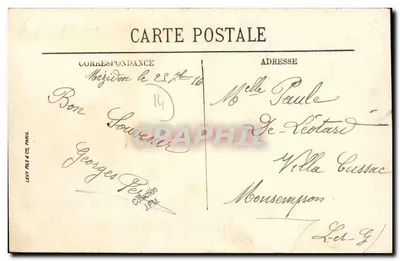 CANON, perto de Mézidon (Calvados) — Castelo Béranger — Fillion, Ed., Lisieux — Verso