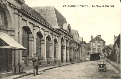 Caumont-l'Éventé — O Mercado Coberto — Fot. Leprunier, Bx