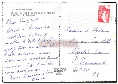 Margens do Orne e a Potinière — Cl. 11 — Editor CIM — Verso