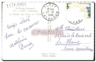 Het Rocher des Parcs en de Orne — Uitgave Gaby, n° 122 — Achterkant