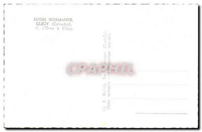 Clecy (Calvados) — A Orne em Clecy — Ed. R. Gallet, Rue de la Maison — Verso