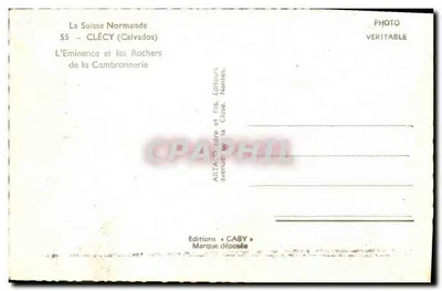 A Eminência e os Rochos da Cambronnerie — Clécy (Calvados) — Éditions Gaby — Verso