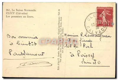 Clécy (Calvados) — Wzrok na jabłonie w kwiecie — Édit d'Art E. Daun — Rewers