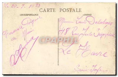 Normandia Szwajcarska - Rzeka Orne i most, widziane z Faverie — P. Lovaisseur Fot. — Clecy — Rewers
