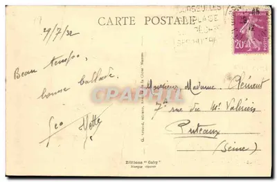 Courseulles-sur-Mer — Vue d'ensemble des Parcs — Éditeur Gaby, n°104 — Verso