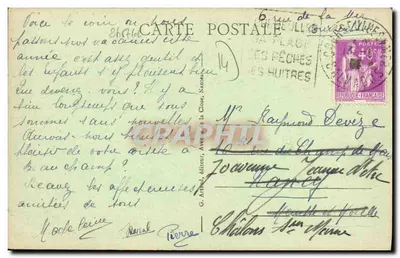 COURSEULLES-sur-MER — Os Parques de Ostras — G. Arraud, editor — Verso