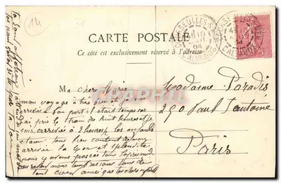 COURSEULLES-sur-MER — As Pontas — P. Besson, editor — Verso