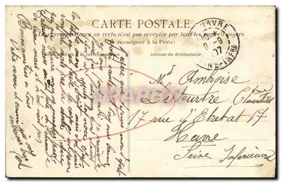 Gare de Coulibœuf — Embâcle de Falaise — C. Jeanne, édit.-phot., Falaise — Verso