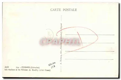 Os Rochos e as Falésias do Bouffay — Commes (Calvados) — A. Duhorc, editor — Verso