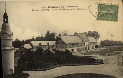Castelo do Bosq - A Torre da Hora e os Comuns — Castelos do Calvados, editor A. Dubosq, n°1 bis