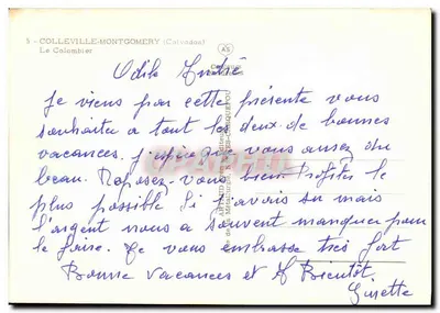 O Colmeiro — Colleville-Montgomery (Calvados) — Verso