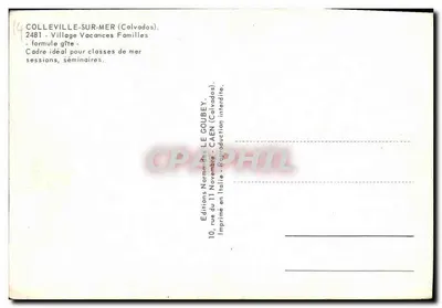 Colleville-sur-Mer — Village de Férias para Famílias — Éditions Normandes LE GOUBEY — Verso