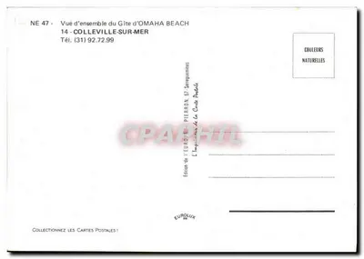 Pousada de Omaha Beach — Vista geral — Edição da Eurolux, 57, Sarteguimines — Verso