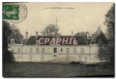 Colleville - O Castelo — Bilhete postal antigo n°103, editada por M. Baudry & Cie
