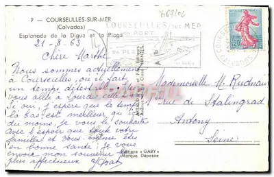 Courselle-sur-Mer — Esplanada Digue i plaża — Wydawnictwo Gaby — Rewers