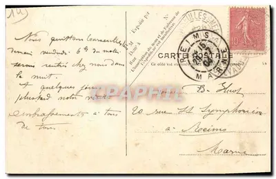Courseulles — O Bassin e as Escadas de Água — Y.P. Paris, No. 9 — Verso