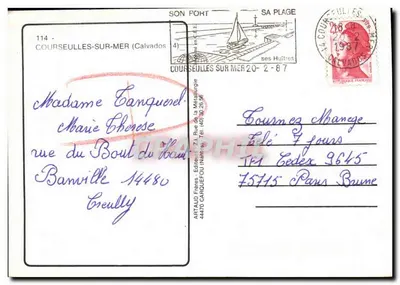 Courseulles-sur-Mer — A Praia e O Porto — Artaud Frères, n°114 — Verso