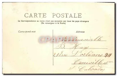 COURSEULLES-sur-MER, młyn — Calvados — wydawca V. Le Bougevis, n°110 — Rewers